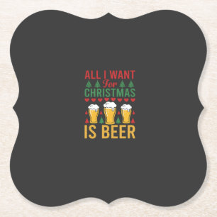 Weihnachtsbier Feiertags Trinken Untersetzer