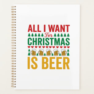 Weihnachtsbier Lustiges Weihnachts-Trinkdesign Planer