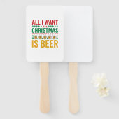 Weihnachtsbier Lustiges Weihnachtsgetränkedesign Fächer (Vorne und Hinten)