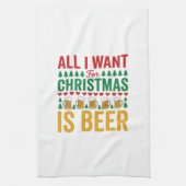 Weihnachtsbier Lustiges Weihnachtsgetränkedesign Geschirrtuch (Vertikal)