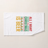 Weihnachtsbier Lustiges Weihnachtsgetränkedesign Handtuch (Handtuch)