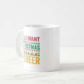 Weihnachtsbier Lustiges Weihnachtsgetränkedesign Kaffeetasse (Vorderseite Links)