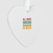Weihnachtsbier Lustiges Weihnachtsgetränkedesign Ornament (Vorderseite)