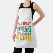 Weihnachtsbier Lustiges Weihnachtsgetränkedesign Schürze (InSitu)