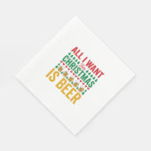 Weihnachtsbier Lustiges Weihnachtsgetränkedesign Serviette (Ecke)