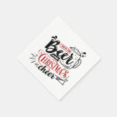 Weihnachtsbier trinken Party Serviette (Ecke)