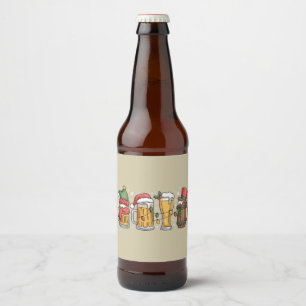 Weihnachtsbier-Trinker-Geschenk-Party-Geist  Bierflaschenetikett