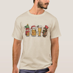 Weihnachtsbier-Trinker-Geschenk-Party-Geist  T-Shirt