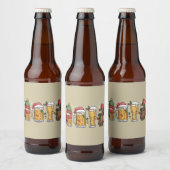 Weihnachtsbiere Trinken Lover Geschenk Party Geist Bierflaschenetikett (Flaschen)
