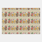 Weihnachtsbiere Trinken Lover Geschenk Party Geist Geschenkpapier Set (Vorderseite)