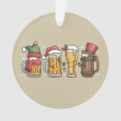 Weihnachtsbiere Trinken Lover Geschenk Party Geist Ornament (Vorderseite)