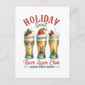 Weihnachtsbierklub - Botschaft Feiertagspostkarte (Vorderseite)