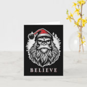 Weihnachtsbigfoot - Glaube an Bigfoot Tragen von S Karte (Gelbe Blume)