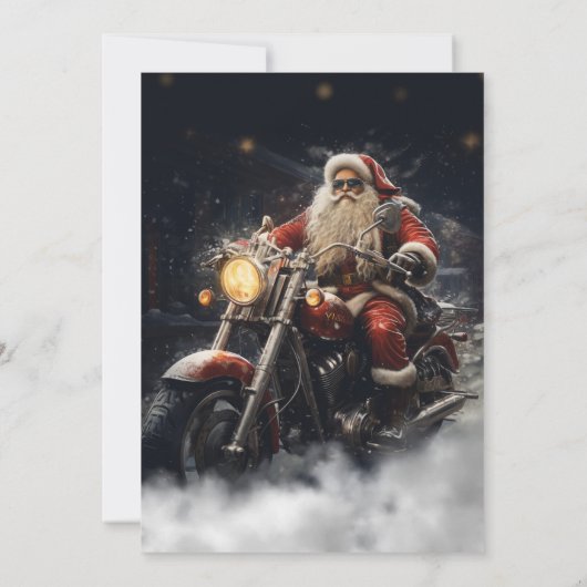 Weihnachtsbiker Einladung (Rückseite)