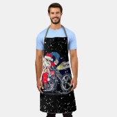 Weihnachtsbiker Schürze (Getragen)