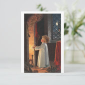 Weihnachtsbild, das einen Kamin darstellt, Strümpf Einladung (Stehend Vorderseite)