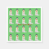 Weihnachtsbild des niedlichen Schneemanns Serviette (Vorderseite)