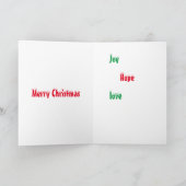 Weihnachtsbild Feiertagskarte (Innenseite)