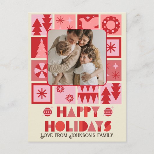 Weihnachtsbild für Feiertage Postkarte (Vorderseite)