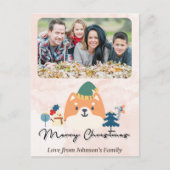 Weihnachtsbild für Feiertage Postkarte (Vorderseite)