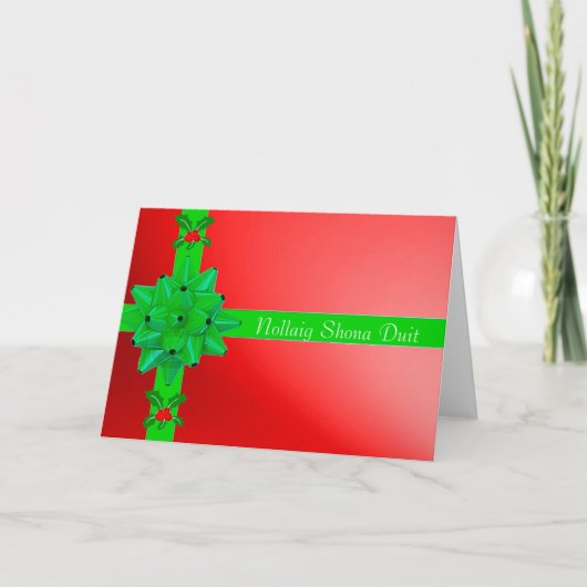 Weihnachtsbild für irische Weihnachtsgrüßkarte Feiertagskarte (Vorderseite)