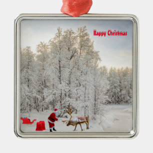 Weihnachtsbild für Premium-Platz-Ornament Ornament Aus Metall