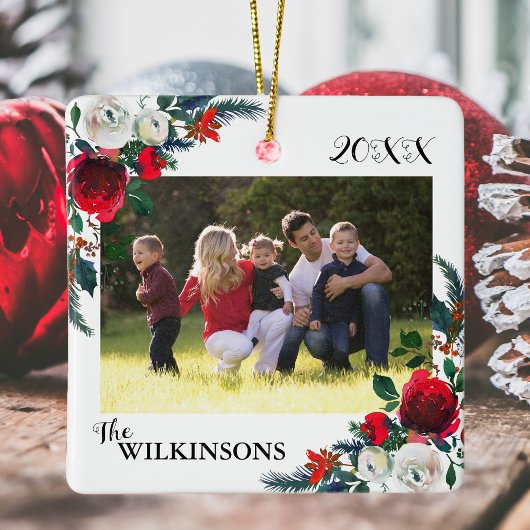 Weihnachtsbild Keramikornament