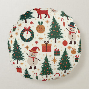 Weihnachtsbild-Kissen Rundes Kissen