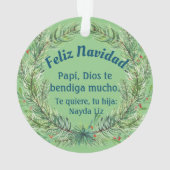 Weihnachtsbild Ornament (Rückseite)