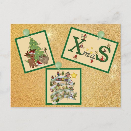 Weihnachtsbild Postkarte (Vorderseite)