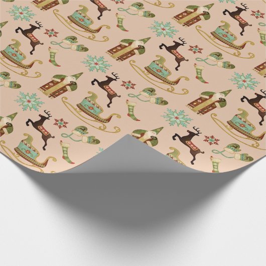 Weihnachtsbilder für Weihnachten Geschenkpapier (Ecke)