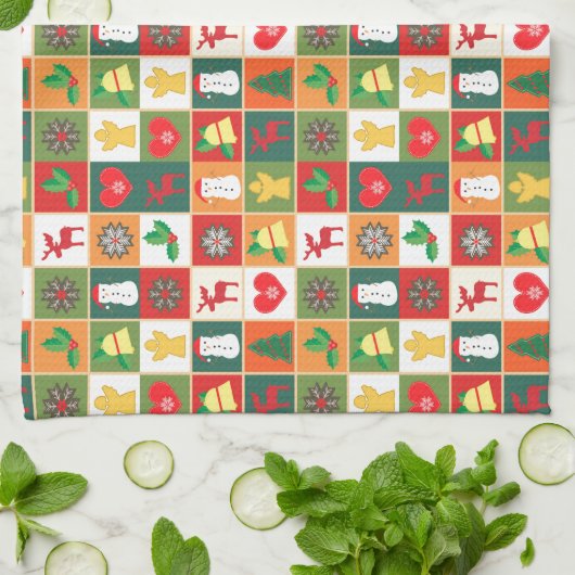 Weihnachtsbilder Geschirrtuch (Gefaltet)