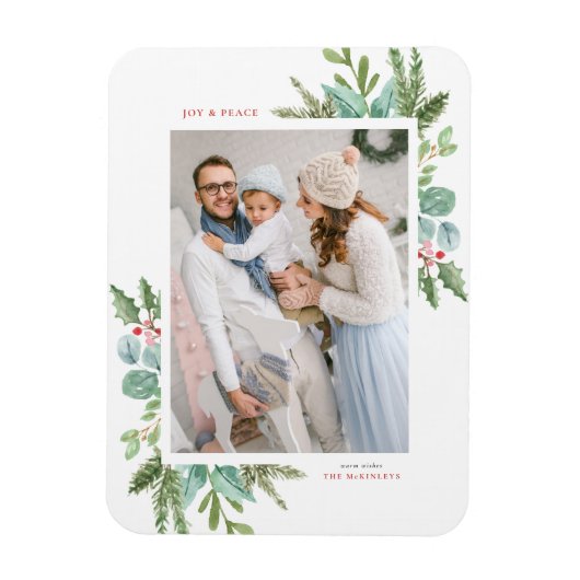 Weihnachtsbilder in Aquarellfarben - Foto Magnet (Vertikal)