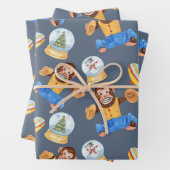 Weihnachtsbilder - Papierblätter Geschenkpapier Set (Beispiel)