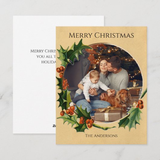 Weihnachtsbildern Feiertagskarte (Vorne/Hinten)