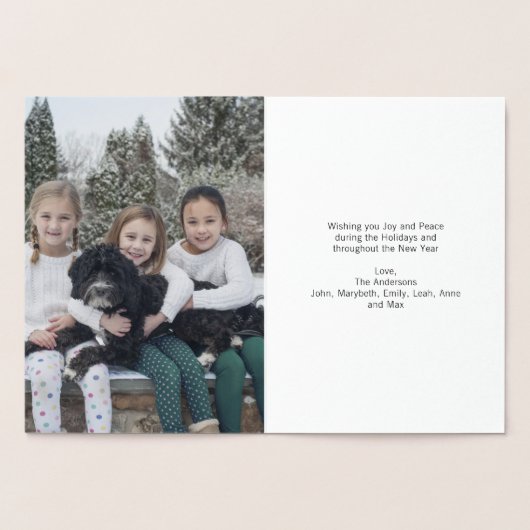 Weihnachtsbildern Gold Fox Weihnachten Weihnachtsk Folienkarte (Innenseite)