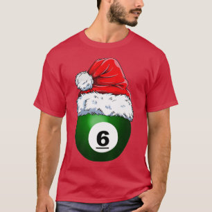 Weihnachtsbillard Ball Weihnachtsmannmütze Funny S T-Shirt