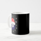 Weihnachtsbillard-Kueball 8 mit Weihnachtsmannmütz Kaffeetasse (Vorderseite Links)
