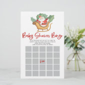 Weihnachtsbingo Baby Showspiel Briefpapier (Stehend Vorderseite)