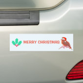 Weihnachtsbird auf Light Blue Autoaufkleber (Auf Auto)