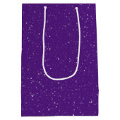 Weihnachtsbird auf Lila Mittlere Geschenktüte (Rückseite)