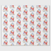 Weihnachtsbird mit Scarf Geschenkpapier (Flach)