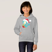 Weihnachtsbird, Niedlicher Vogel, Weihnachtsmannmü Hoodie (Vorne ganz)