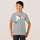 Weihnachtsbird, Niedlicher Vogel, Weihnachtsmannmü T-Shirt (Vorne ganz)