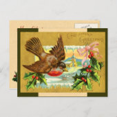 Weihnachtsbird Postkarte (Vorne/Hinten)