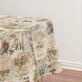 Weihnachtsbird und Blume Ephemera Tischdecke (Beispiel)