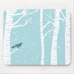 Weihnachtsbirken-Bäume Mousepad