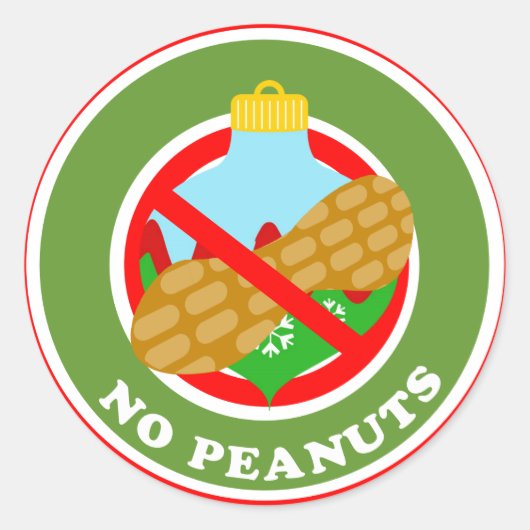 Weihnachtsbirne ohne Erdnüsse Aufkleber (Vorderseite)