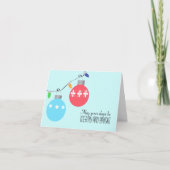 Weihnachtsbirnen und -lichter feiertagskarte (Vorderseite)