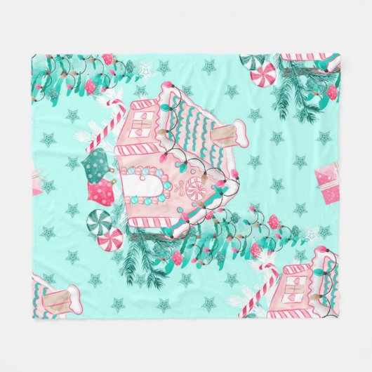 Weihnachtsblanket Fleecedecke (Vorderseite (Horizontal))